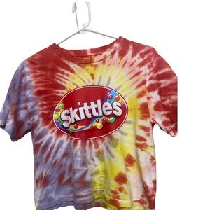 SKITTLES Tie-Dye Cropped GraphicTee Sz: Small